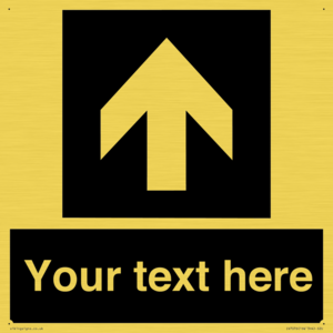 IV7076: Custom Directional signage black arrow up