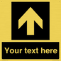 IV7076: Custom Directional signage black arrow up