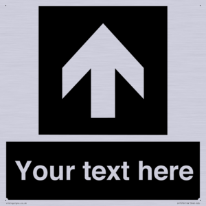 IV7076: Custom Directional signage black arrow up