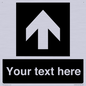 IV7076: Custom Directional signage black arrow up