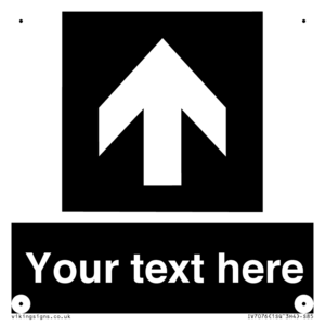 IV7076: Custom Directional signage black arrow up