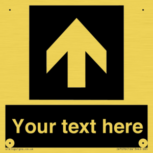 IV7076: Custom Directional signage black arrow up
