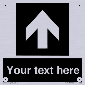 IV7076: Custom Directional signage black arrow up
