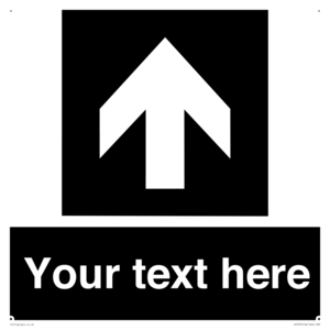 IV7076: Custom Directional signage black arrow up