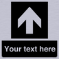IV7076: Custom Directional signage black arrow up