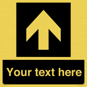 IV7076: Custom Directional signage black arrow up