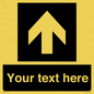 IV7076: Custom Directional signage black arrow up