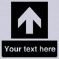 IV7076: Custom Directional signage black arrow up