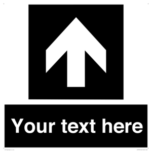 IV7076: Custom Directional signage black arrow up