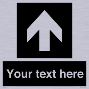 IV7076: Custom Directional signage black arrow up