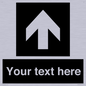 IV7076: Custom Directional signage black arrow up