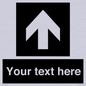 IV7076: Custom Directional signage black arrow up