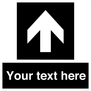 IV7076: Custom Directional signage black arrow up