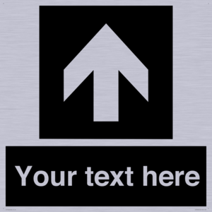 IV7076: Custom Directional signage black arrow up