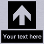 IV7076: Custom Directional signage black arrow up