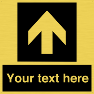 IV7076: Custom Directional signage black arrow up