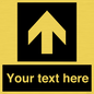 IV7076: Custom Directional signage black arrow up