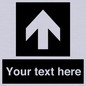 IV7076: Custom Directional signage black arrow up