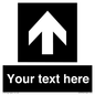 IV7076: Custom Directional signage black arrow up