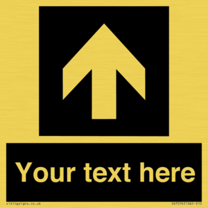 IV7076: Custom Directional signage black arrow up
