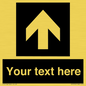 IV7076: Custom Directional signage black arrow up