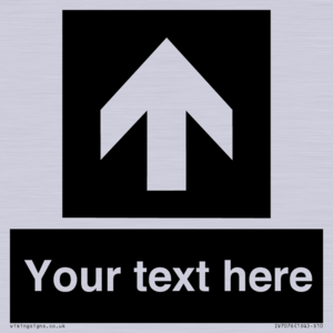 IV7076: Custom Directional signage black arrow up