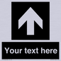 IV7076: Custom Directional signage black arrow up