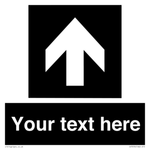 IV7076: Custom Directional signage black arrow up