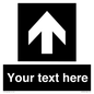 IV7076: Custom Directional signage black arrow up
