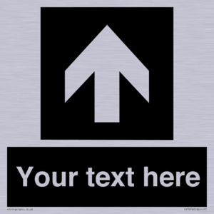 IV7076: Custom Directional signage black arrow up
