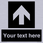 IV7076: Custom Directional signage black arrow up