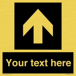 IV7076: Custom Directional signage black arrow up