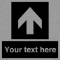 IV7076: Custom Directional signage black arrow up