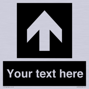 IV7076: Custom Directional signage black arrow up