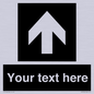 IV7076: Custom Directional signage black arrow up