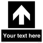 IV7076: Custom Directional signage black arrow up