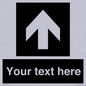 IV7076: Custom Directional signage black arrow up
