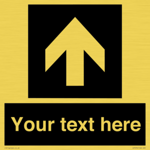 IV7076: Custom Directional signage black arrow up