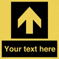 IV7076: Custom Directional signage black arrow up