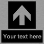 IV7076: Custom Directional signage black arrow up
