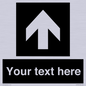 IV7076: Custom Directional signage black arrow up