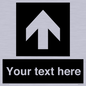 IV7076: Custom Directional signage black arrow up