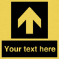 IV7076: Custom Directional signage black arrow up