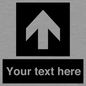 IV7076: Custom Directional signage black arrow up