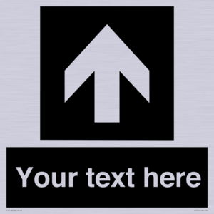 IV7076: Custom Directional signage black arrow up