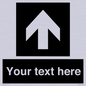 IV7076: Custom Directional signage black arrow up