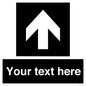 IV7076: Custom Directional signage black arrow up