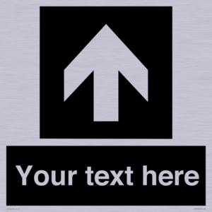 IV7076: Custom Directional signage black arrow up