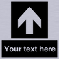 IV7076: Custom Directional signage black arrow up