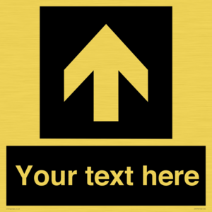 IV7076: Custom Directional signage black arrow up